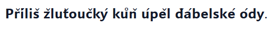 La phrase d'exemple en style Gras sans Serif