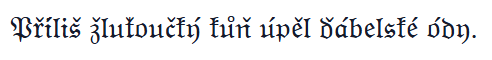 La phrase d'exemple en style Gothique