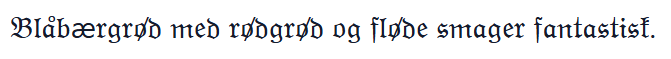 La phrase d'exemple en style Gothique
