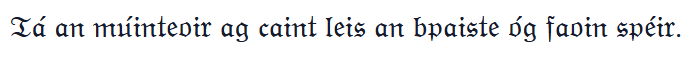 La phrase d'exemple en style Gothique
