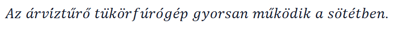 Kalimat contoh dalam gaya Miring (Serif)