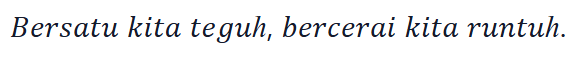 Kalimat contoh dalam gaya Miring (Serif)