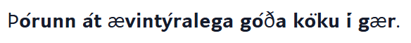 La phrase d'exemple en style Gras sans Serif
