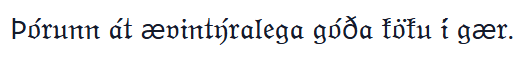 La phrase d'exemple en style Gothique
