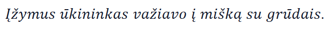 La phrase d'exemple en style Italique (Serif)