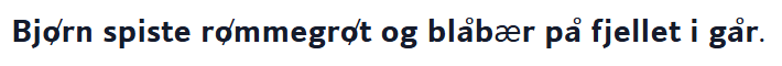 La phrase d'exemple en style Gras sans Serif