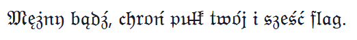 La phrase d'exemple en style Gothique