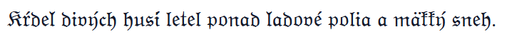 La phrase d'exemple en style Gothique