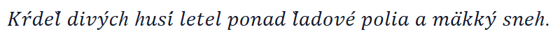 La phrase d'exemple en style Italique (Serif)