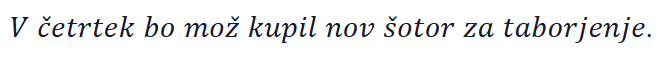 La phrase d'exemple en style Italique (Serif)