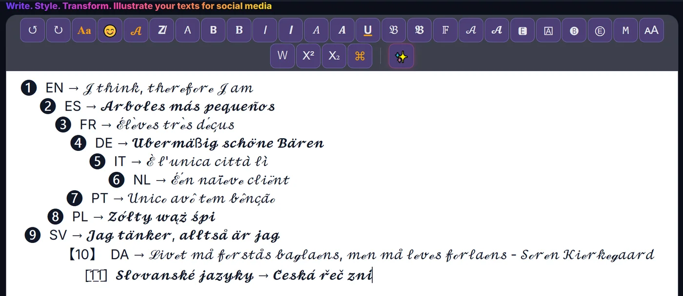 Contoh Font kursif yang dibuat ETeext.